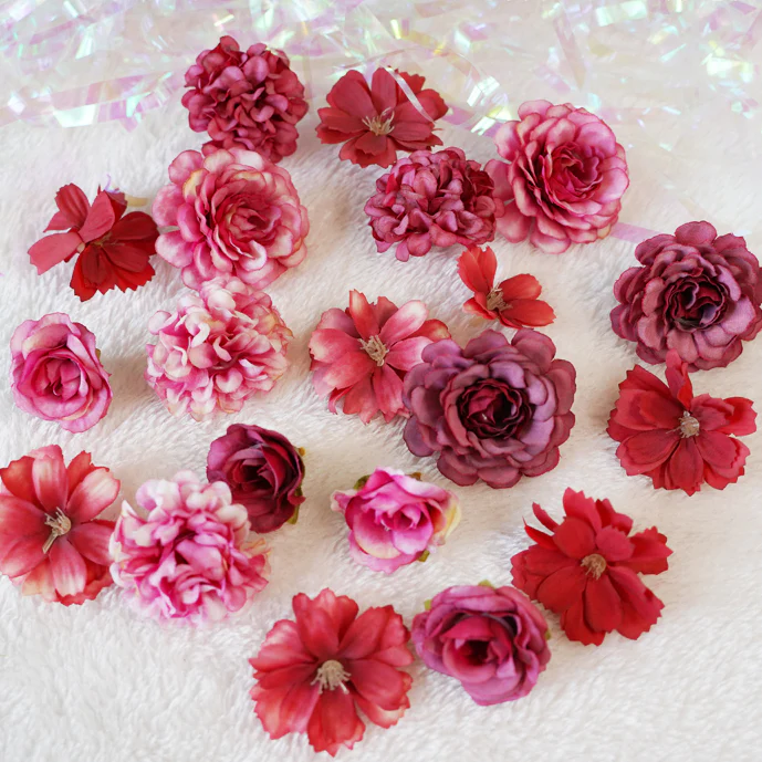 Rose Silk Flower Combination Ita Bag Accessories - Image 11