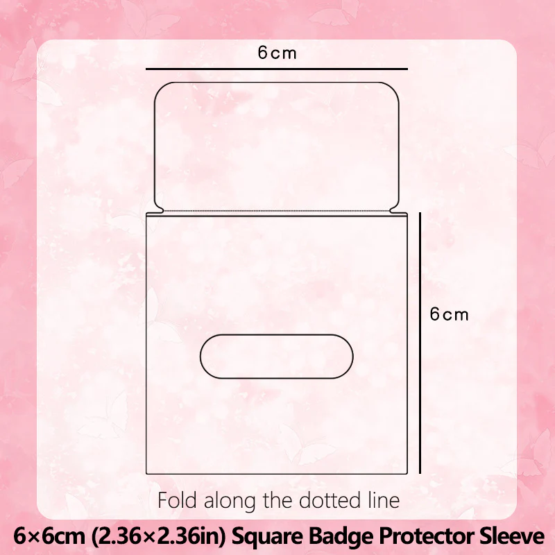 Square Transparent Anime Badge Protector Sleeve - Image 7