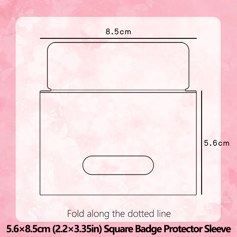 Square Transparent Anime Badge Protector Sleeve - Image 8