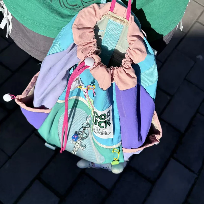 Vintage Y2K Drawstring Casual Ita Backpack - Image 10