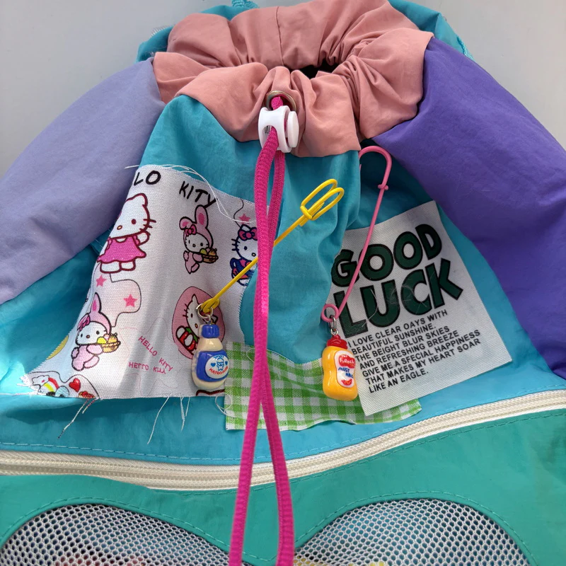 Vintage Y2K Drawstring Casual Ita Backpack - Image 6