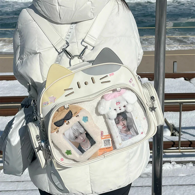 Y2K Japan Silver Cat Pin Backpack - Image 18