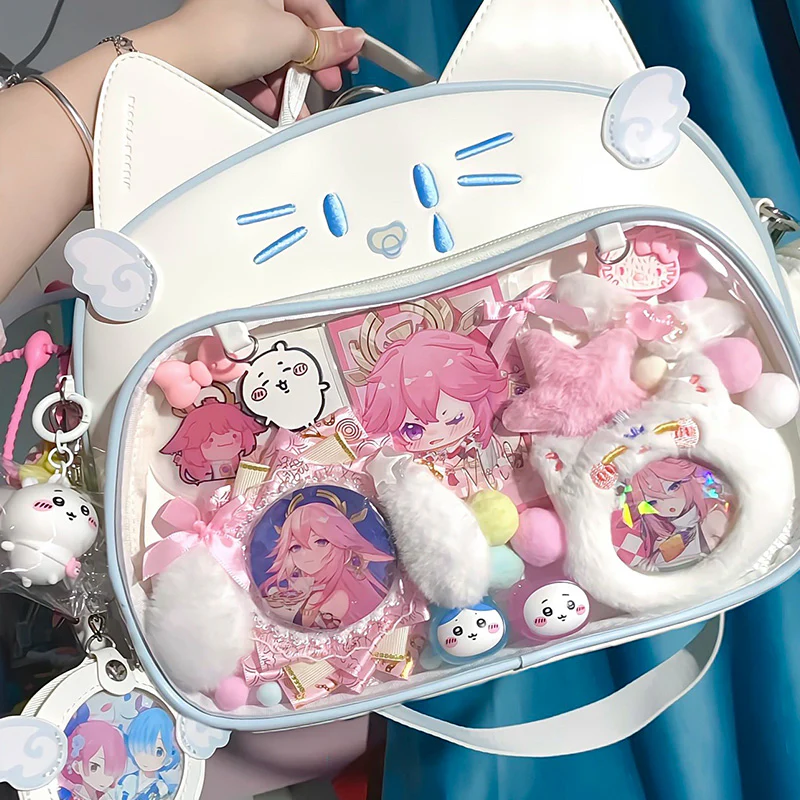 Y2K Japan Silver Cat Pin Backpack - Image 21