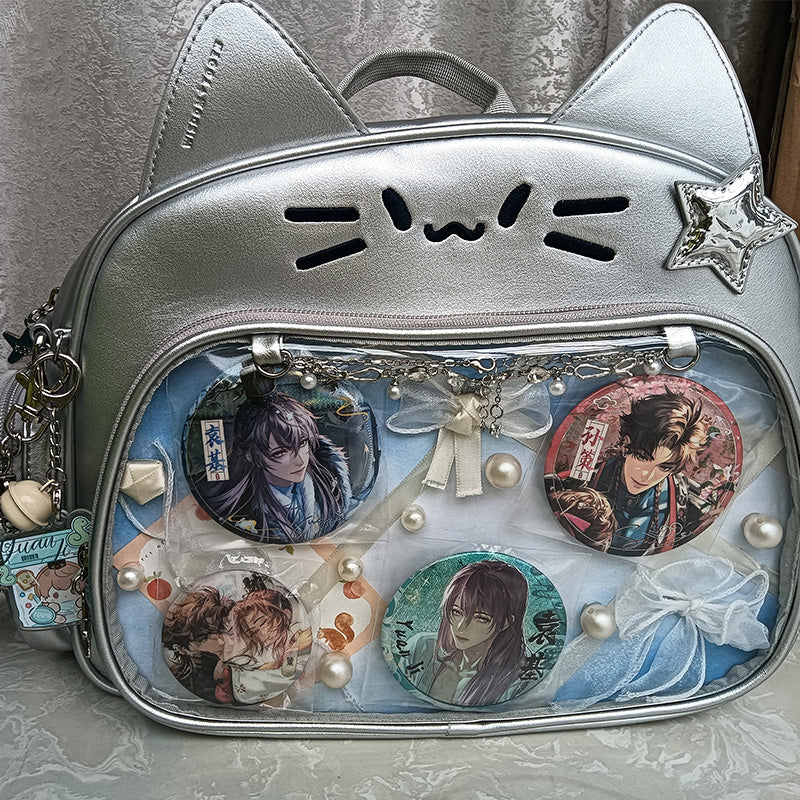Y2K Japan Silver Cat Pin Backpack - Image 22